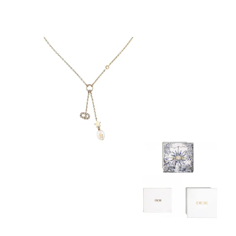 DIOR Белое кристаллическое ожерелье женское золото
DIOR Белое кристаллическое ожерелье женское золото