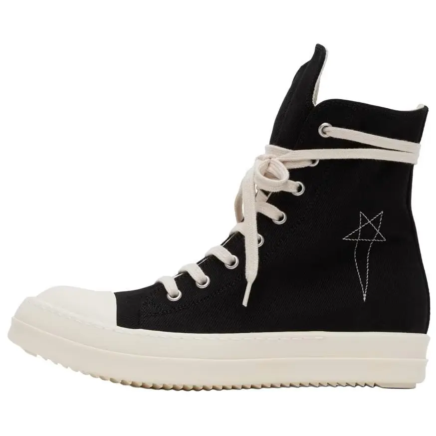 Высокие кожаные скейтерские кроссовки мужские черные Rick Owens DRKSHDW
Высокие кожаные скейтерские кроссовки мужские черные Rick Owens DRKSHDW