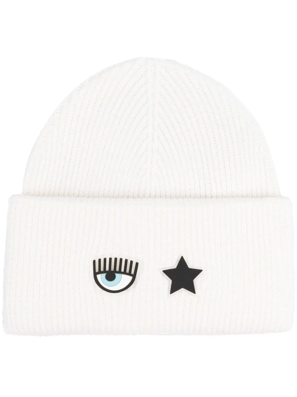 Шапка бини в рубчик с нашивками Chiara Ferragni, белый
Шапка бини в рубчик с нашивками Chiara Ferragni, белый