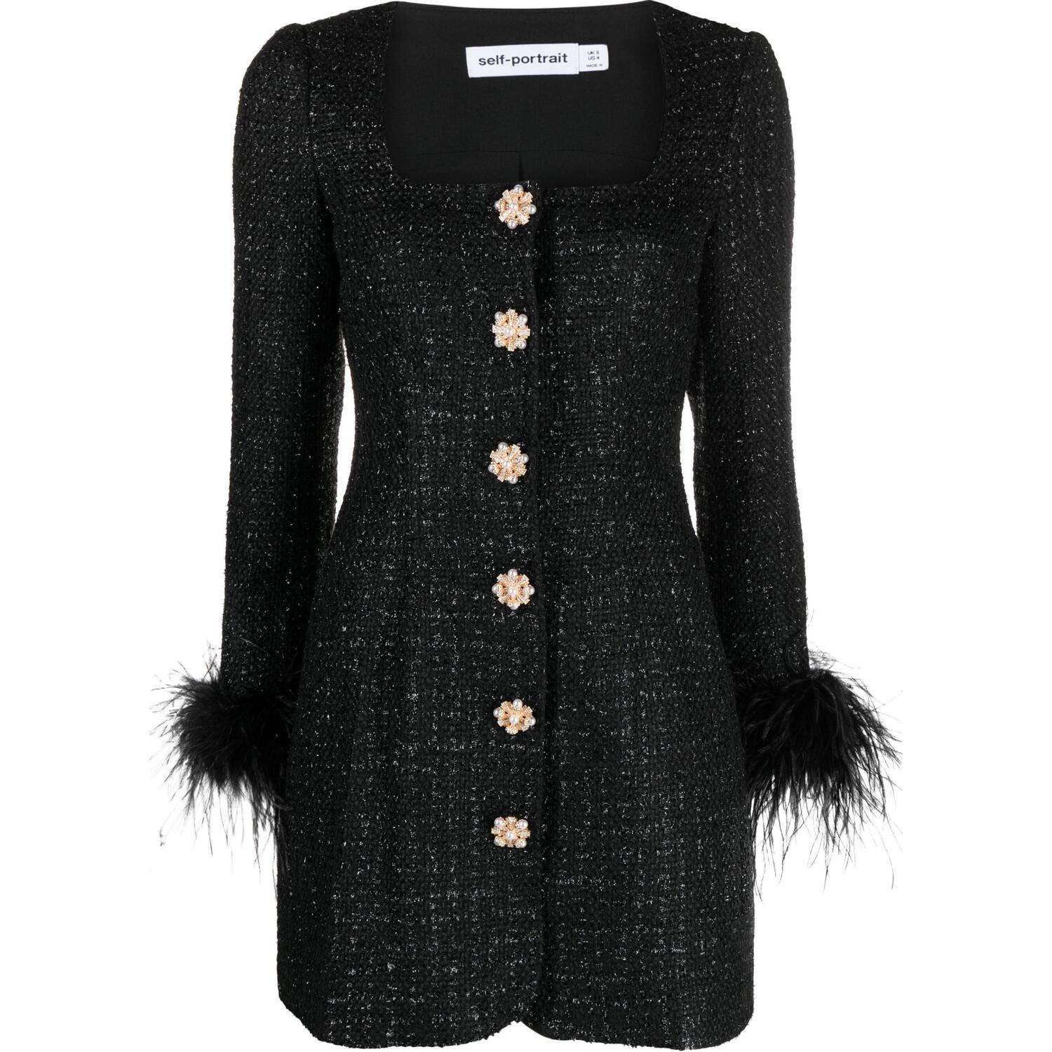 Автопортрет Feather детализированное Bouclé мини-платье Self-portrait, черный
Автопортрет Feather детализированное Bouclé мини-платье Self-portrait, черный