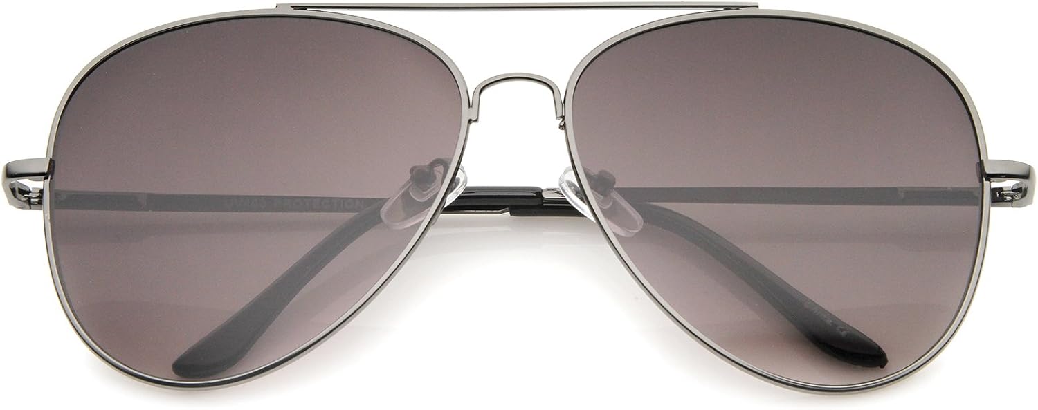 Солнцезащитные очки-авиаторы zeroUV Large Classic Full Metal Teardrop Flat Lens 60mm (большие классические, цельнометаллические, с плоскими линзами в форме капли), Gunmetal / Lavender
Солнцезащитные очки-авиаторы zeroUV Large Classic Full Metal Teardrop Flat Lens 60mm (большие классические, цельнометаллические, с плоскими линзами в форме капли), Gunmetal / Lavender