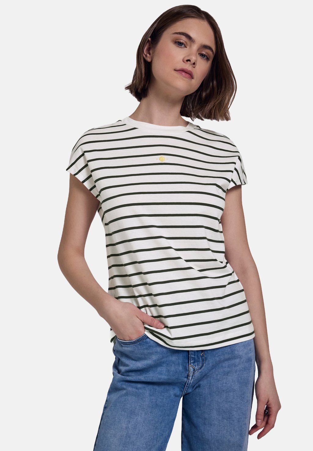 Футболка с принтом STUDIO GESTREIFTES Street One Studio, кремовый 
Футболка с принтом STUDIO GESTREIFTES Street One Studio, кремовый