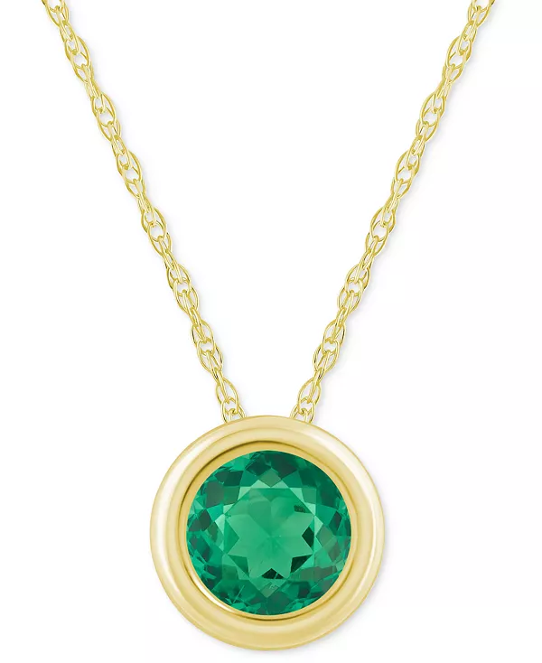 Круглое ожерелье с подвеской 18 дюймов из 10-каратного желтого золота (также из 10-каратного белого золота) с драгоценными камнями Macy'S, emerald/gold
Круглое ожерелье с подвеской 18 дюймов из 10-каратного желтого золота (также из 10-каратного белого золота) с драгоценными камнями Macy'S, emerald/gold