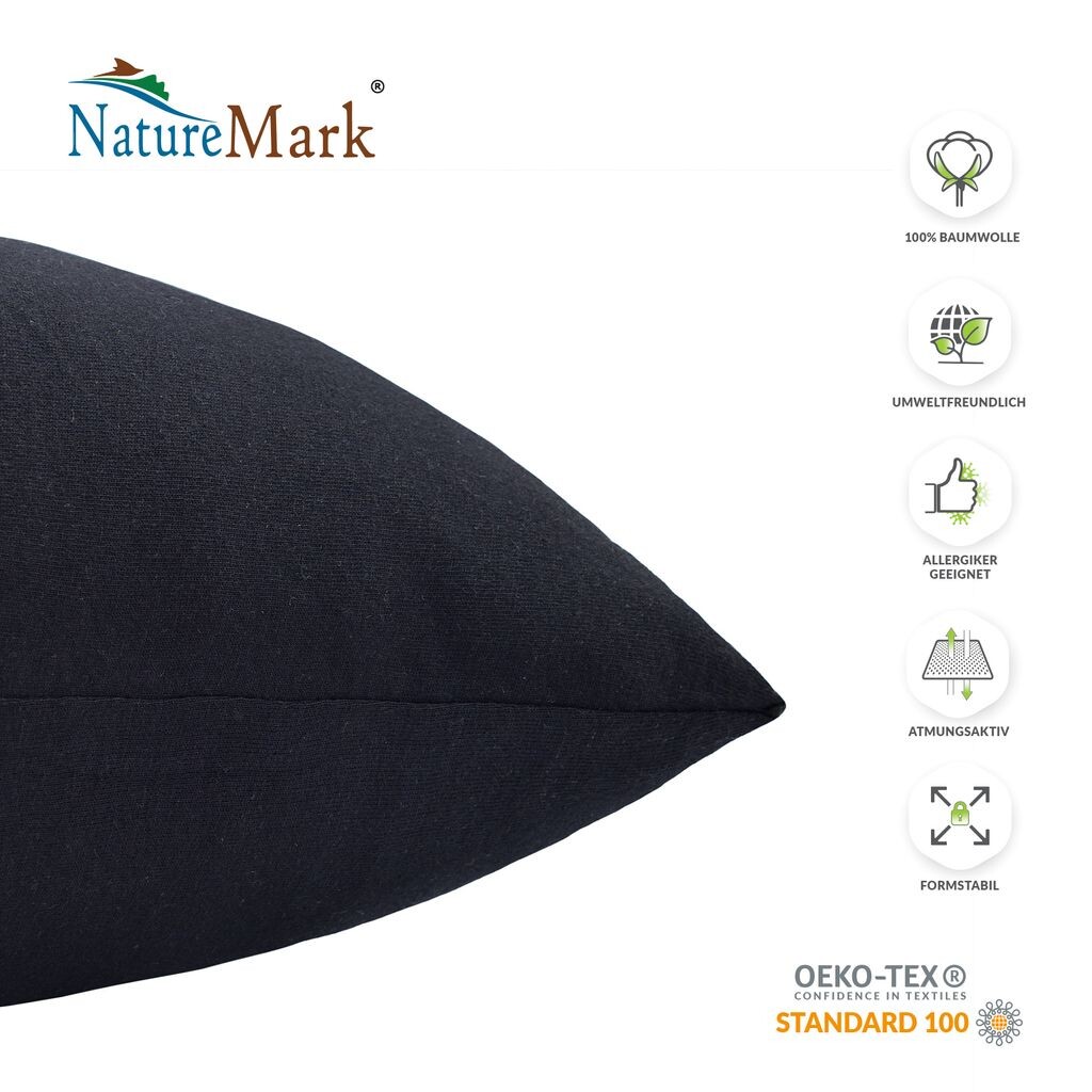 Комплект из 2 наволочек трикотажных черных 80 х 80 см NatureMark, Черный, Комплект из 2 наволочек трикотажных черных 80 х 80 см NatureMark
Комплект из 2 наволочек трикотажных черных 80 х 80 см NatureMark, Черный, Комплект из 2 наволочек трикотажных черных 80 х 80 см NatureMark