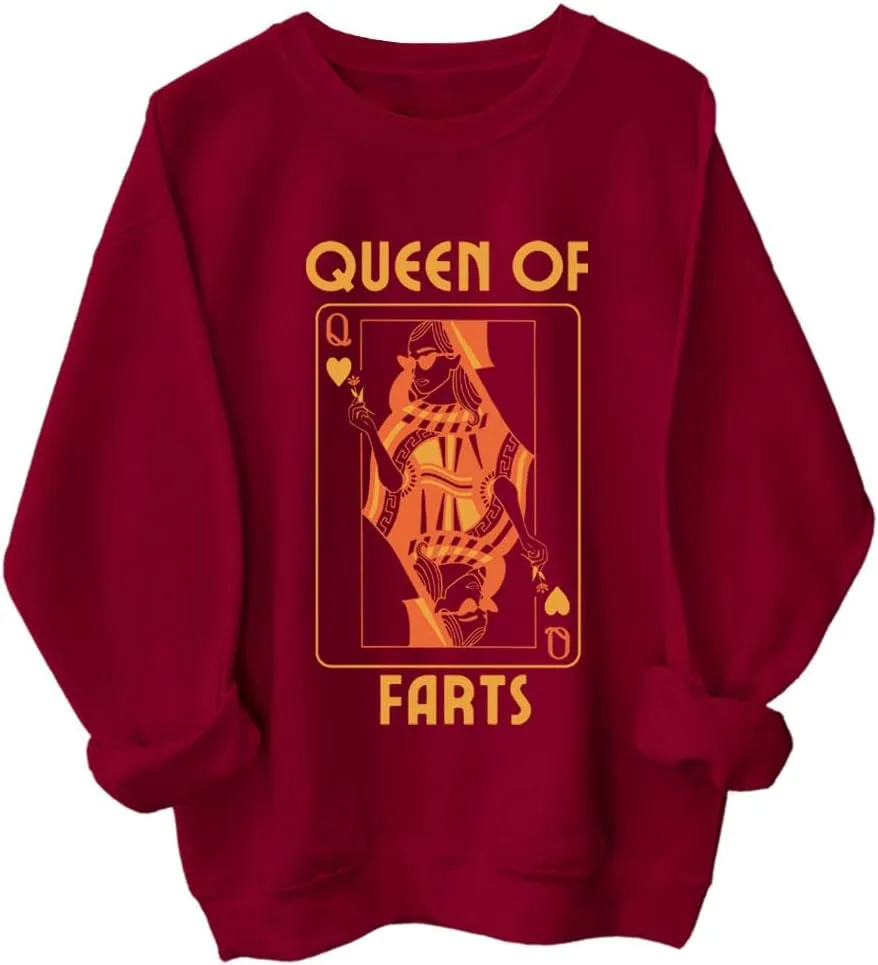 Толстовка Queen of Farts с юмористичным принтом в виде игральной карты Relliot
Толстовка Queen of Farts с юмористичным принтом в виде игральной карты Relliot