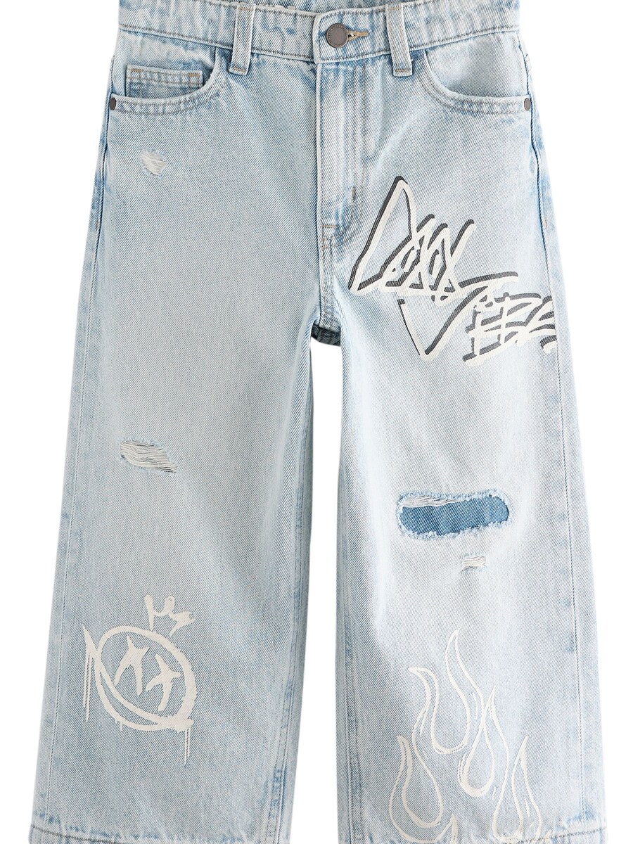 Джинсы с широкими штанинами Next, синий
Джинсы с широкими штанинами Next, синий