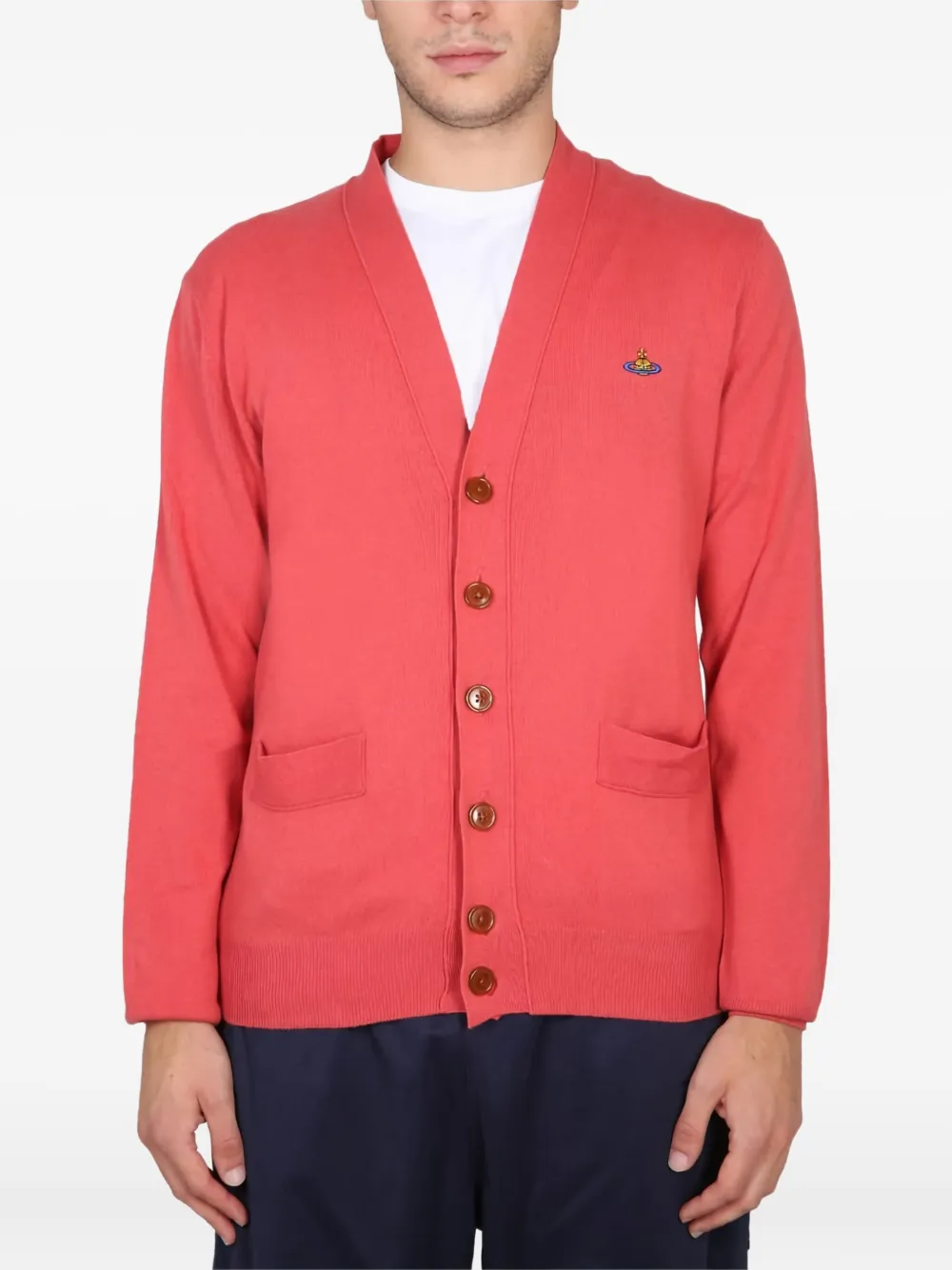 Кардиган на пуговицах с накладными карманами Vivienne Westwood, красный
Кардиган на пуговицах с накладными карманами Vivienne Westwood, красный