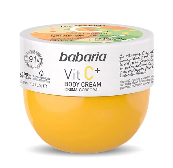 Увлажняющий и осветляющий крем для тела Vit C+ Body Cream Babaria, 400 ml
Увлажняющий и осветляющий крем для тела Vit C+ Body Cream Babaria, 400 ml