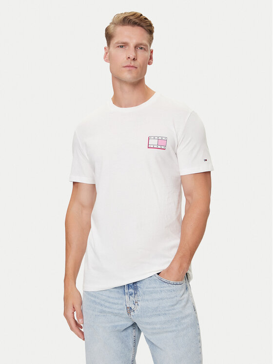 Футболка regular fit Pop Color Flag DM0DM21577 Tommy Jeans, белый 
Футболка regular fit Pop Color Flag DM0DM21577 Tommy Jeans, белый