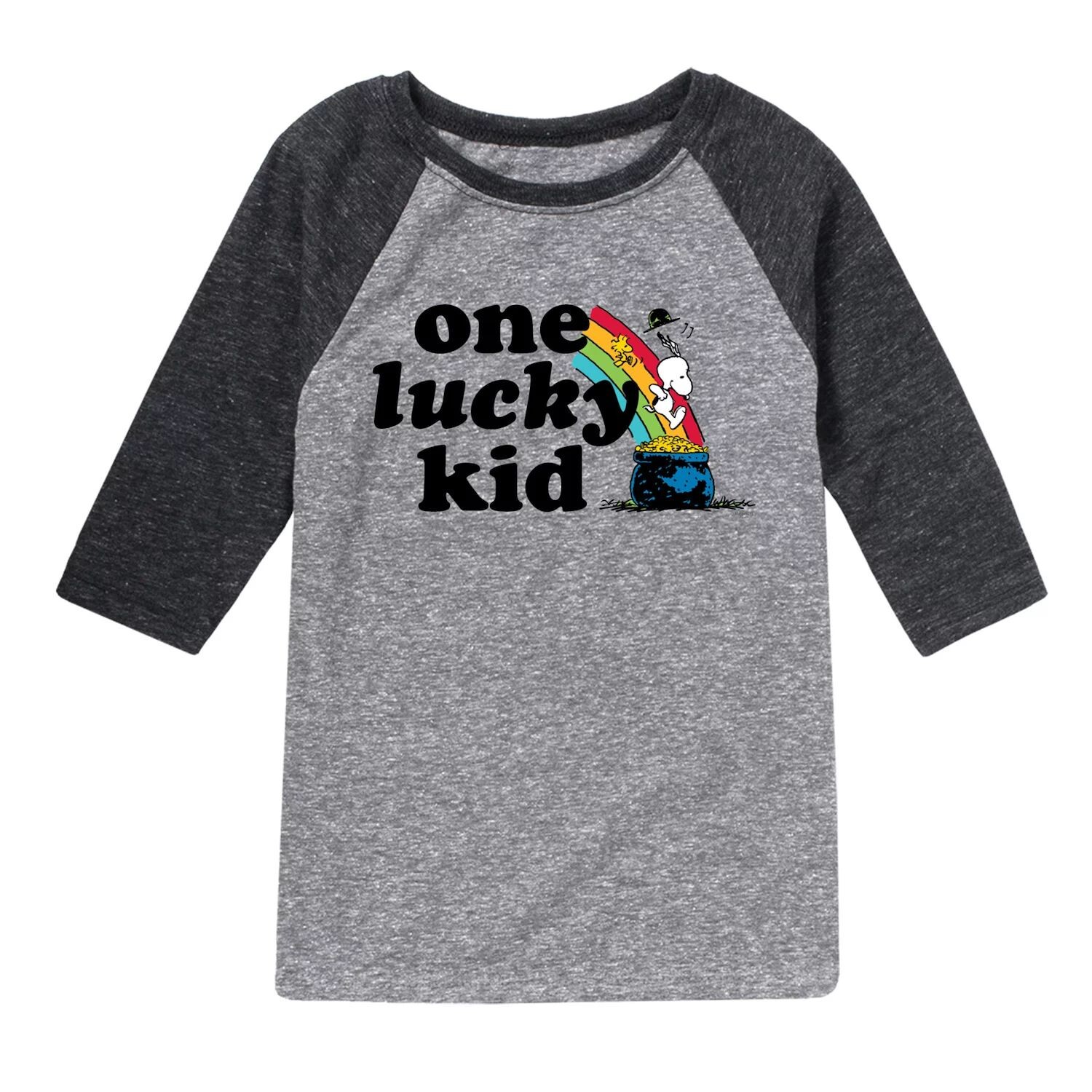 Футболка реглан с рисунком «One Lucky Kid» для мальчиков 8–20 лет Licensed Character
Футболка реглан с рисунком «One Lucky Kid» для мальчиков 8–20 лет Licensed Character