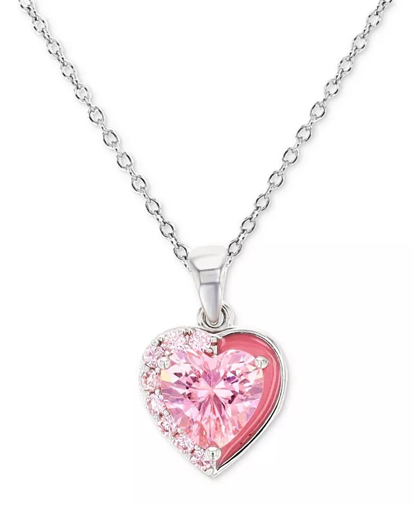 Ожерелье с подвеской в форме сердца из белого кубического циркония и эмали, 18 дюймов (также из розового кубического циркония) Macy'S, pink
Ожерелье с подвеской в форме сердца из белого кубического циркония и эмали, 18 дюймов (также из розового кубического циркония) Macy'S, pink