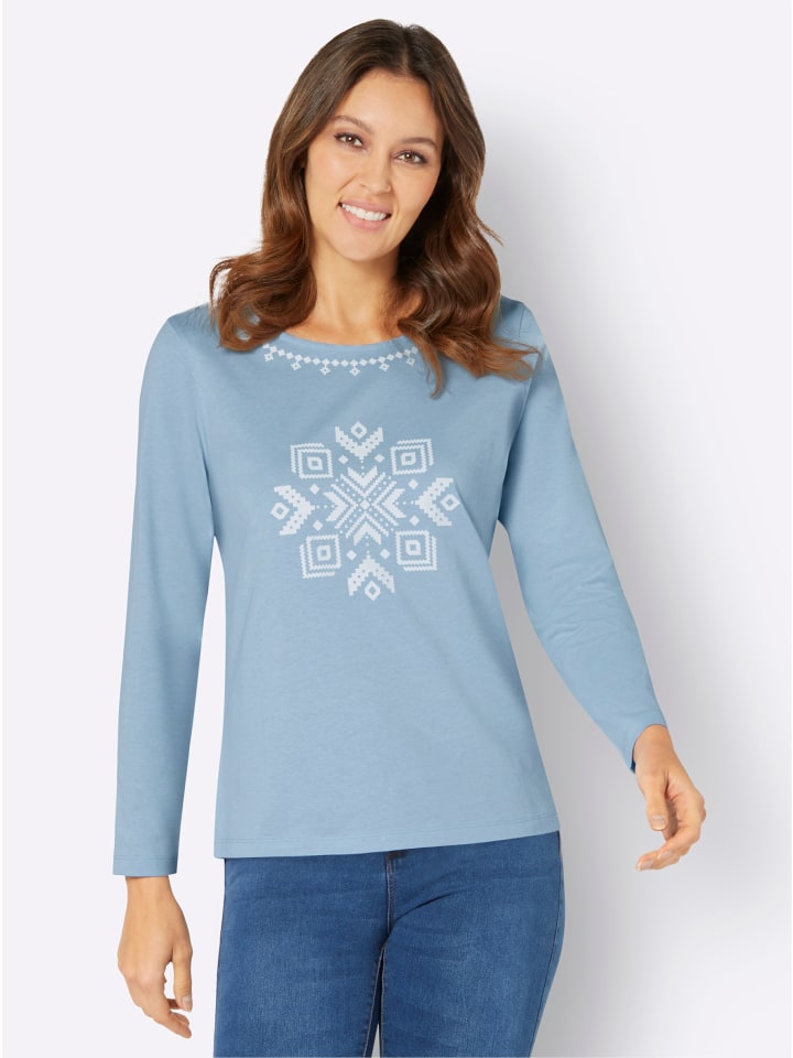 Рубашка с длинными рукавами синего и белого цветов Sieh an!
Рубашка с длинными рукавами синего и белого цветов Sieh an!