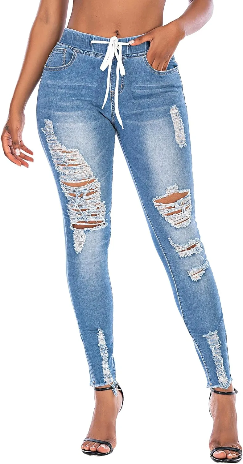 Thunder Star рваные джинсы, скинни для женщин, с кулиской на средней талии
Thunder Star рваные джинсы, скинни для женщин, с кулиской на средней талии