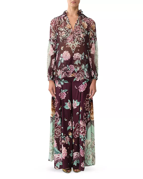 Шелковая блузка с цветочным принтом Camilla, мультиколор
Шелковая блузка с цветочным принтом Camilla, мультиколор