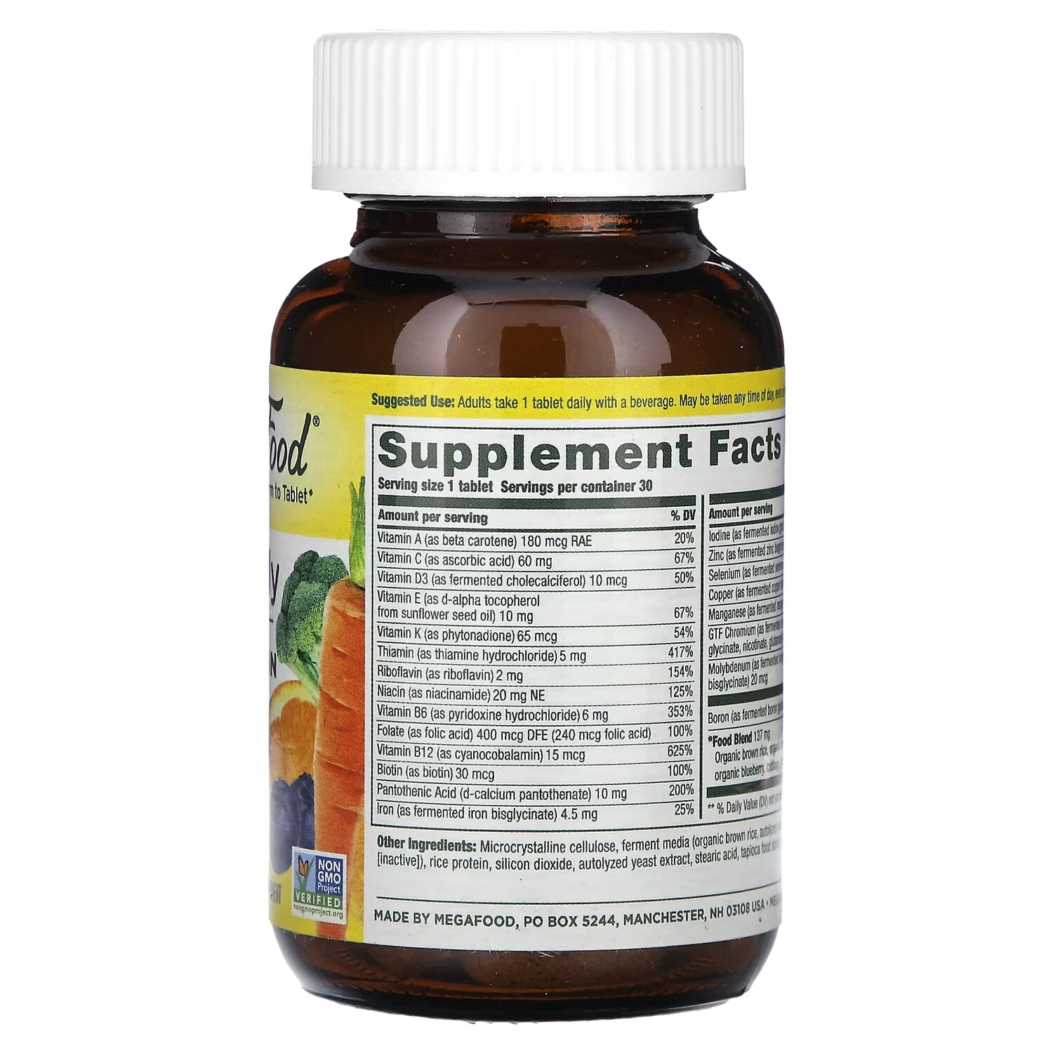 Мультивитамины MegaFood One Daily, 30 таблеток
Мультивитамины MegaFood One Daily, 30 таблеток