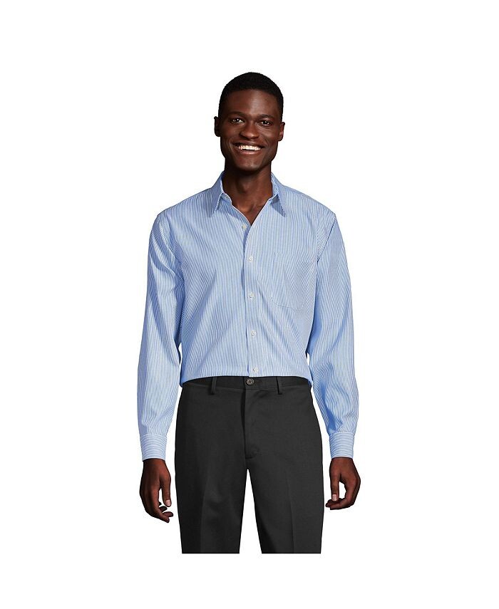 Мужская классическая рубашка с прямым воротником и узором No Iron Supima Pinpoint Lands' End, синий
Мужская классическая рубашка с прямым воротником и узором No Iron Supima Pinpoint Lands' End, синий