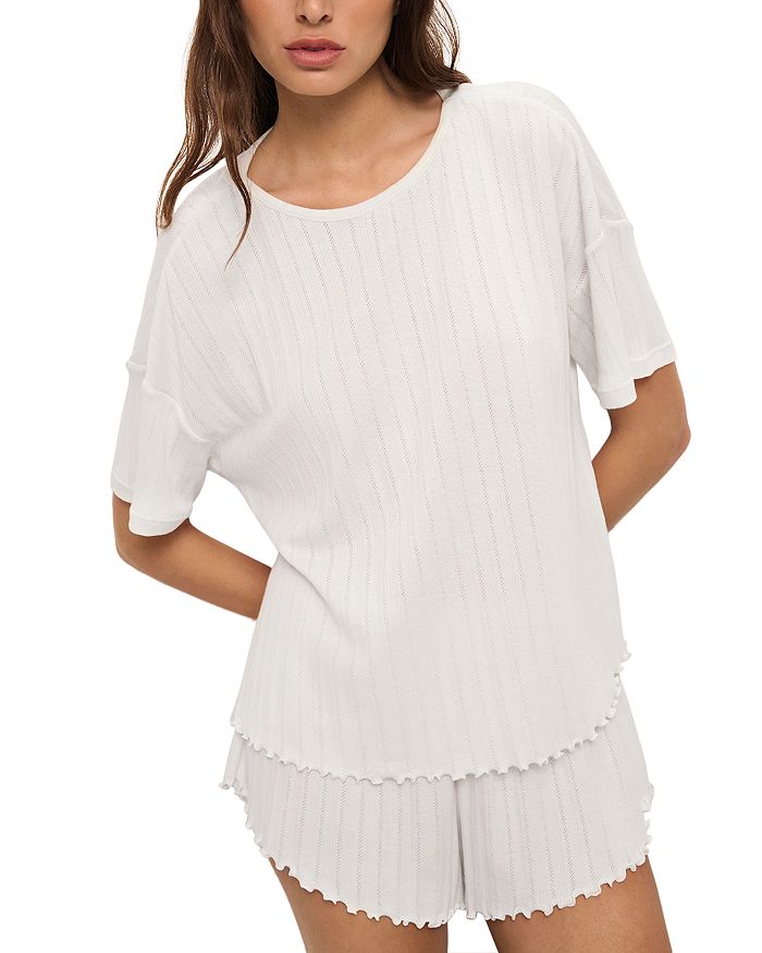 Футболка для сна Pointelle Eberjey, слоновая кость/кремовый
Футболка для сна Pointelle Eberjey, слоновая кость/кремовый