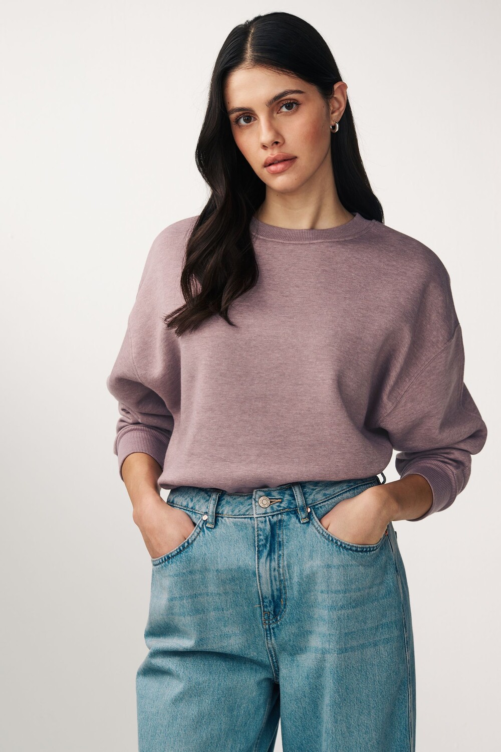 Свободный меланжевый свитшот с круглым вырезом и эффектом перекрашивания Next, фиолетовый
Свободный меланжевый свитшот с круглым вырезом и эффектом перекрашивания Next, фиолетовый