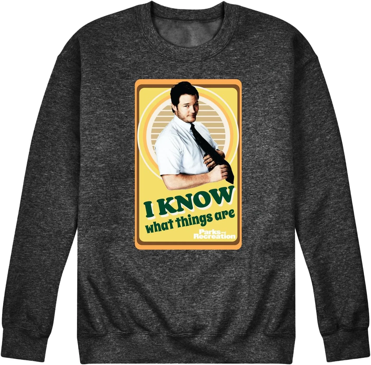 Parks and Recreation — I Know What Things are — мужской флисовый пуловер с круглым вырезом HYBRID APPAREL
Parks and Recreation — I Know What Things are — мужской флисовый пуловер с круглым вырезом HYBRID APPAREL