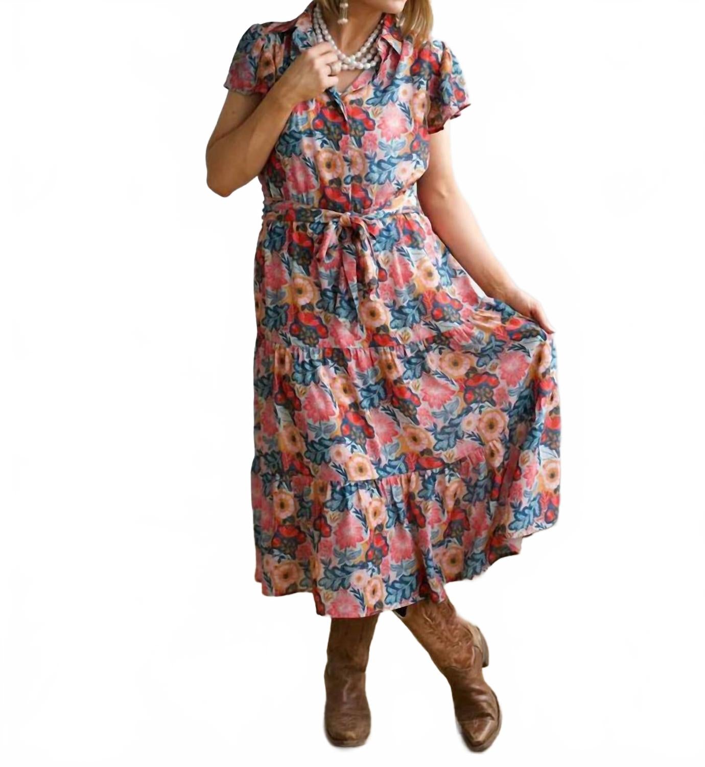 Платье миди с рукавами-фонариками в винтажном принте "Поппи" Turquoise Haven, Vintage Poppie
Платье миди с рукавами-фонариками в винтажном принте "Поппи" Turquoise Haven, Vintage Poppie