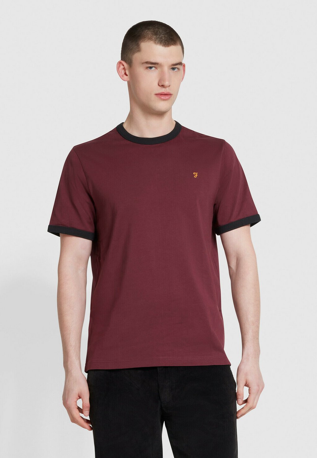 Базовая футболка GROVES RINGER Farah, красный 
Базовая футболка GROVES RINGER Farah, красный