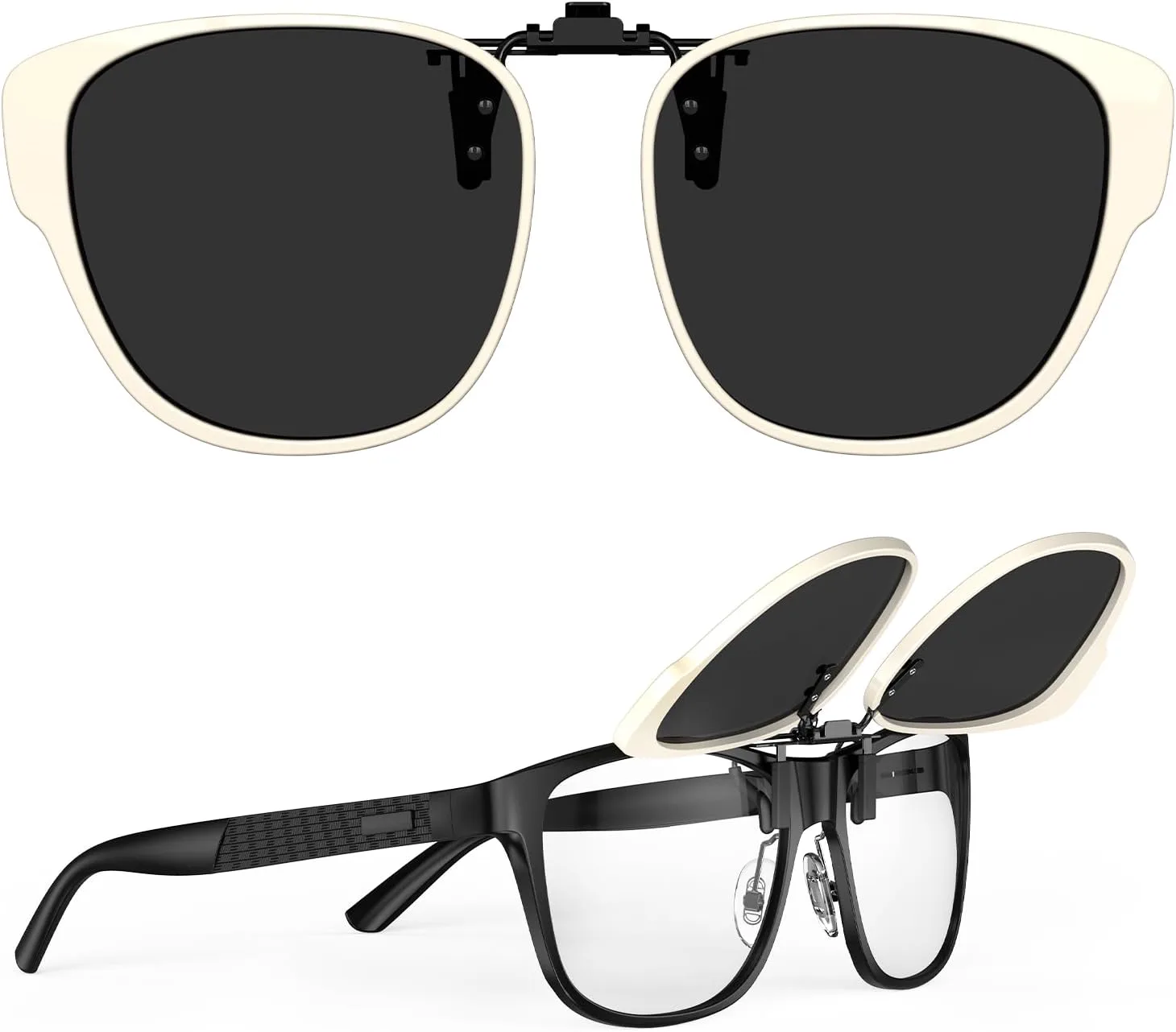 Солнцезащитные очки Goiteia Oversized Polarized Clip-on Sunglasses поверх очков для коррекции зрения, круглая оправа, защита от УФ-излучения UV400, Sandstone Beige
Солнцезащитные очки Goiteia Oversized Polarized Clip-on Sunglasses поверх очков для коррекции зрения, круглая оправа, защита от УФ-излучения UV400, Sandstone Beige