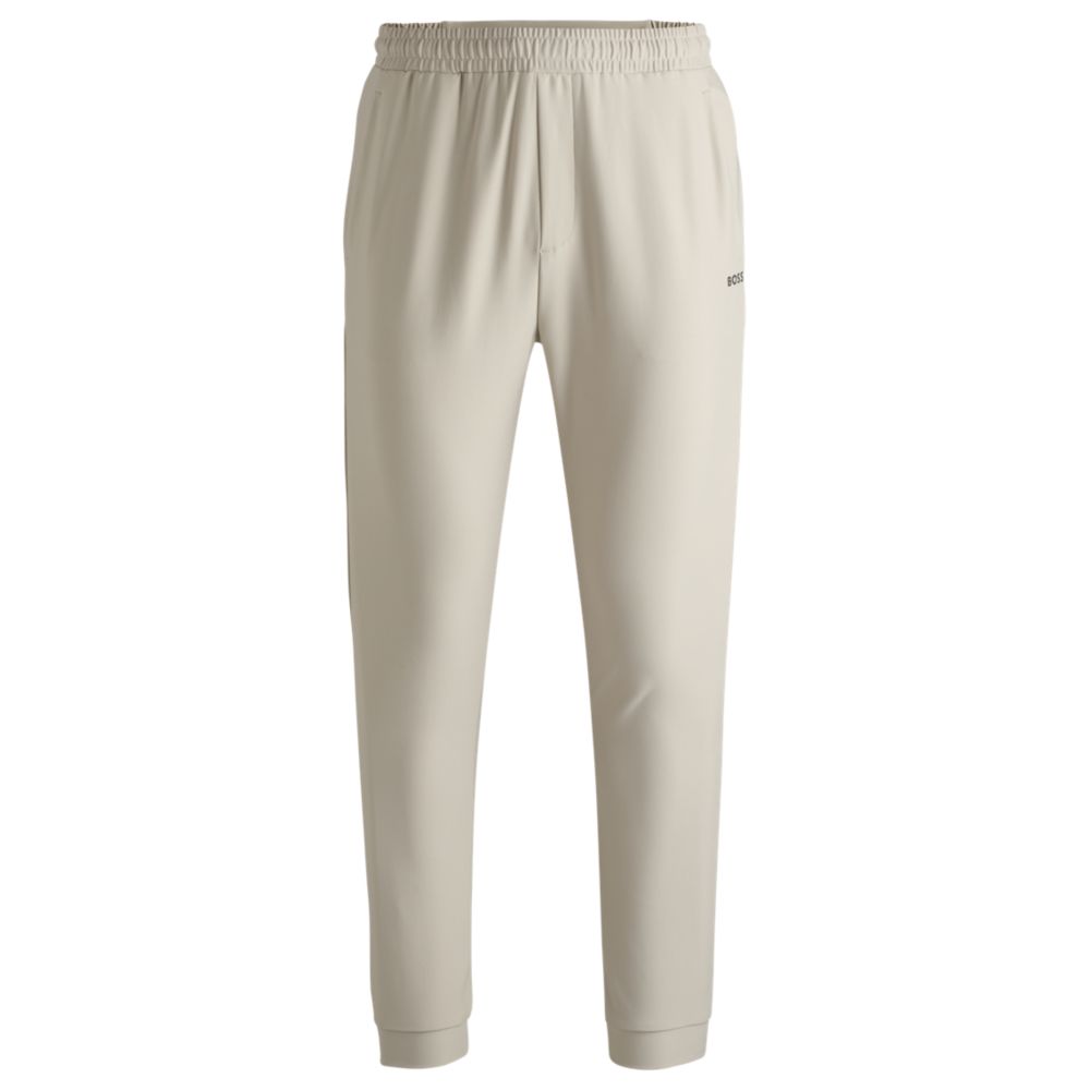 Спортивные брюки из эластичной ткани с декоративным светоотражающим логотипом BOSS, светло-бежевый
Спортивные брюки из эластичной ткани с декоративным светоотражающим логотипом BOSS, светло-бежевый