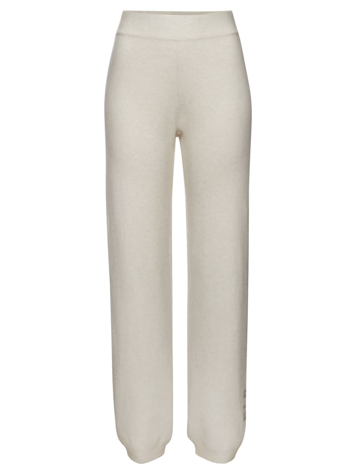 ELBSAND Вязаные брюки из меланжевой ткани кремового цвета
ELBSAND Вязаные брюки из меланжевой ткани кремового цвета