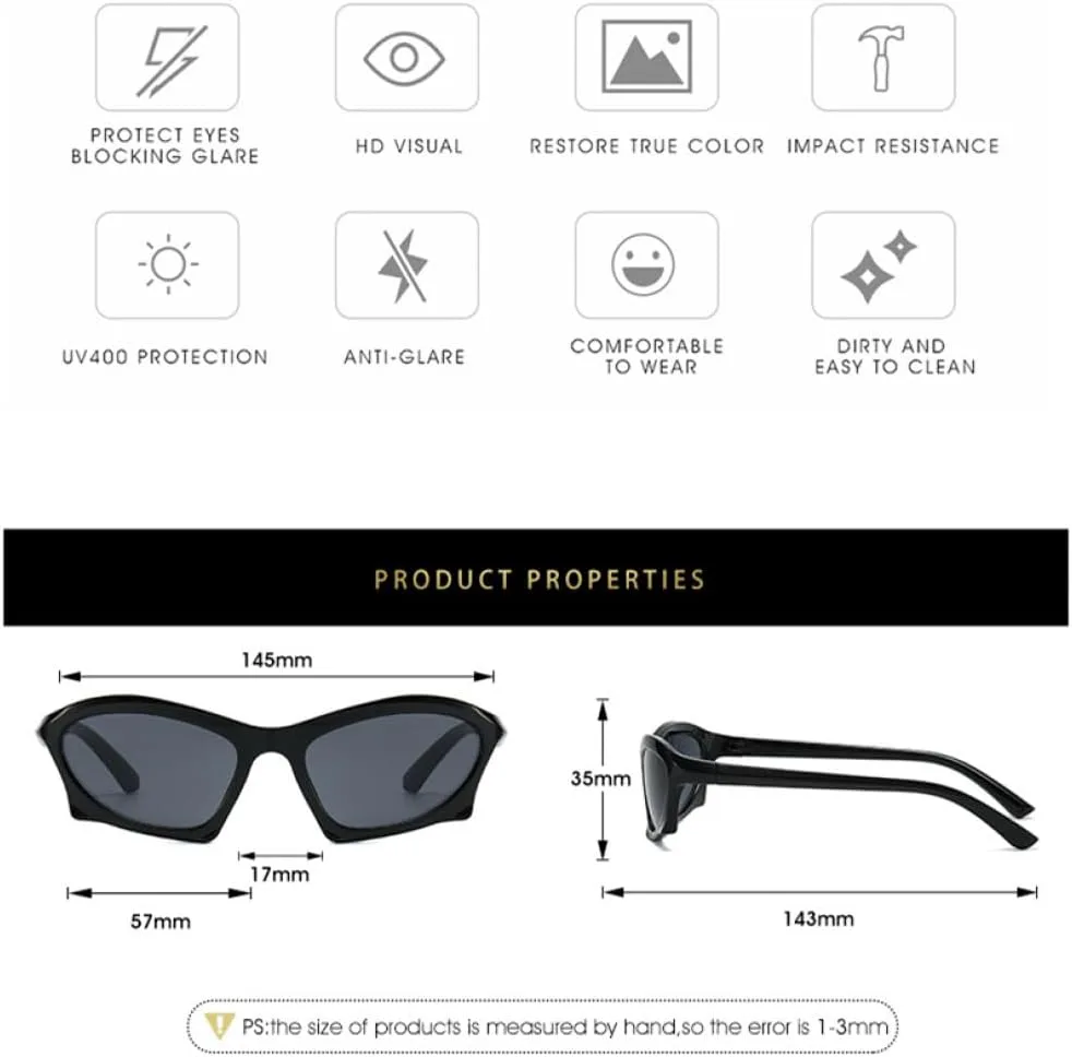 LVTFCO Женские и мужские модные солнцезащитные очки в стиле панк Женские зеркальные очки Солнцезащитные очки с защитой от УФ-излучения UV400, Grenn Black
LVTFCO Женские и мужские модные солнцезащитные очки в стиле панк Женские зеркальные очки Солнцезащитные очки с защитой от УФ-излучения UV400, Grenn Black