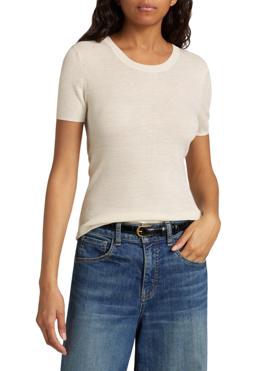 Шелковый свитер с короткими рукавами Araceli Nili Lotan, слоновая кость
Шелковый свитер с короткими рукавами Araceli Nili Lotan, слоновая кость