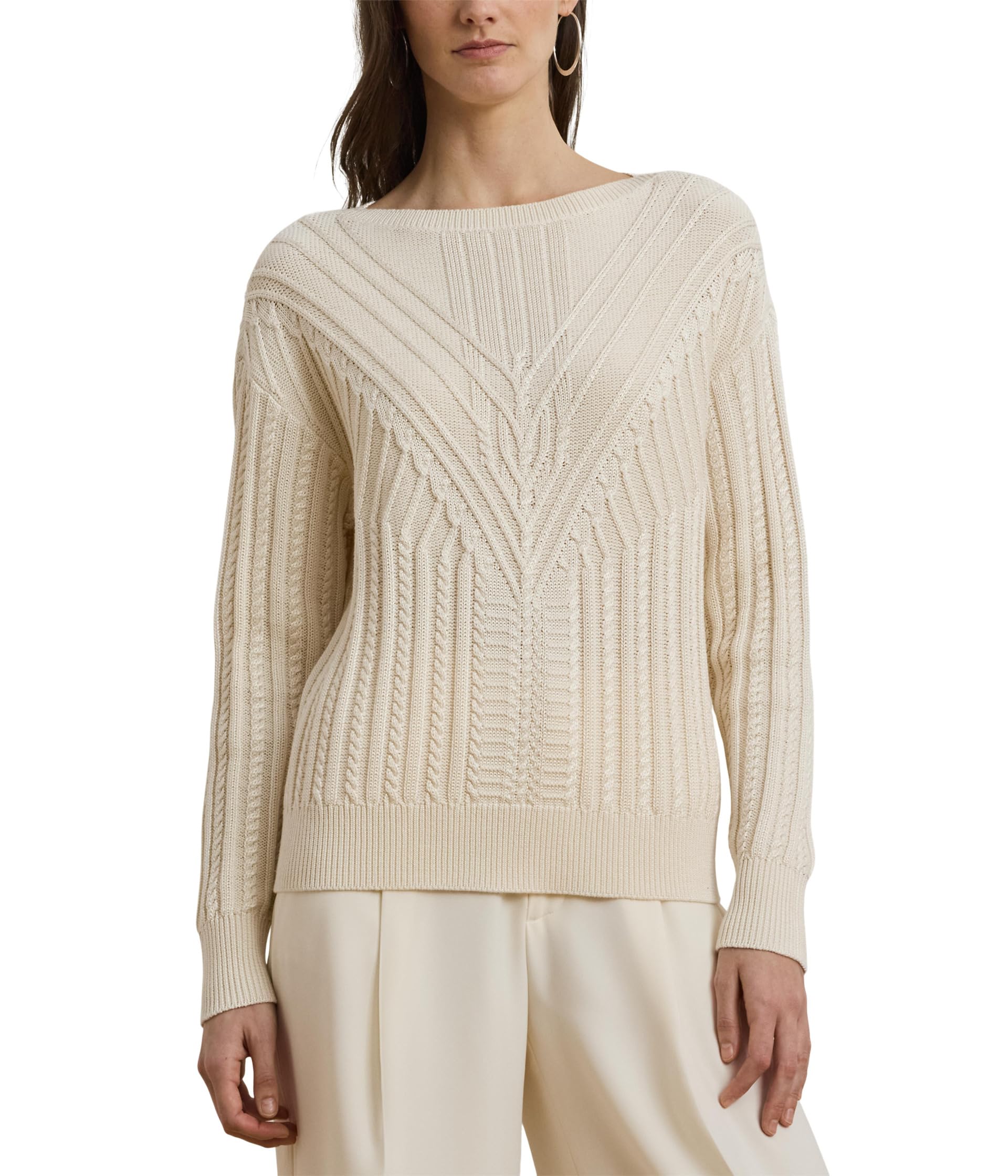 Свитер Lauren Ralph Lauren Cable-Knit Cotton-Blend Boatneck Sweater, Mascarpone Cream
Свитер Lauren Ralph Lauren Cable-Knit Cotton-Blend Boatneck Sweater, Mascarpone Cream