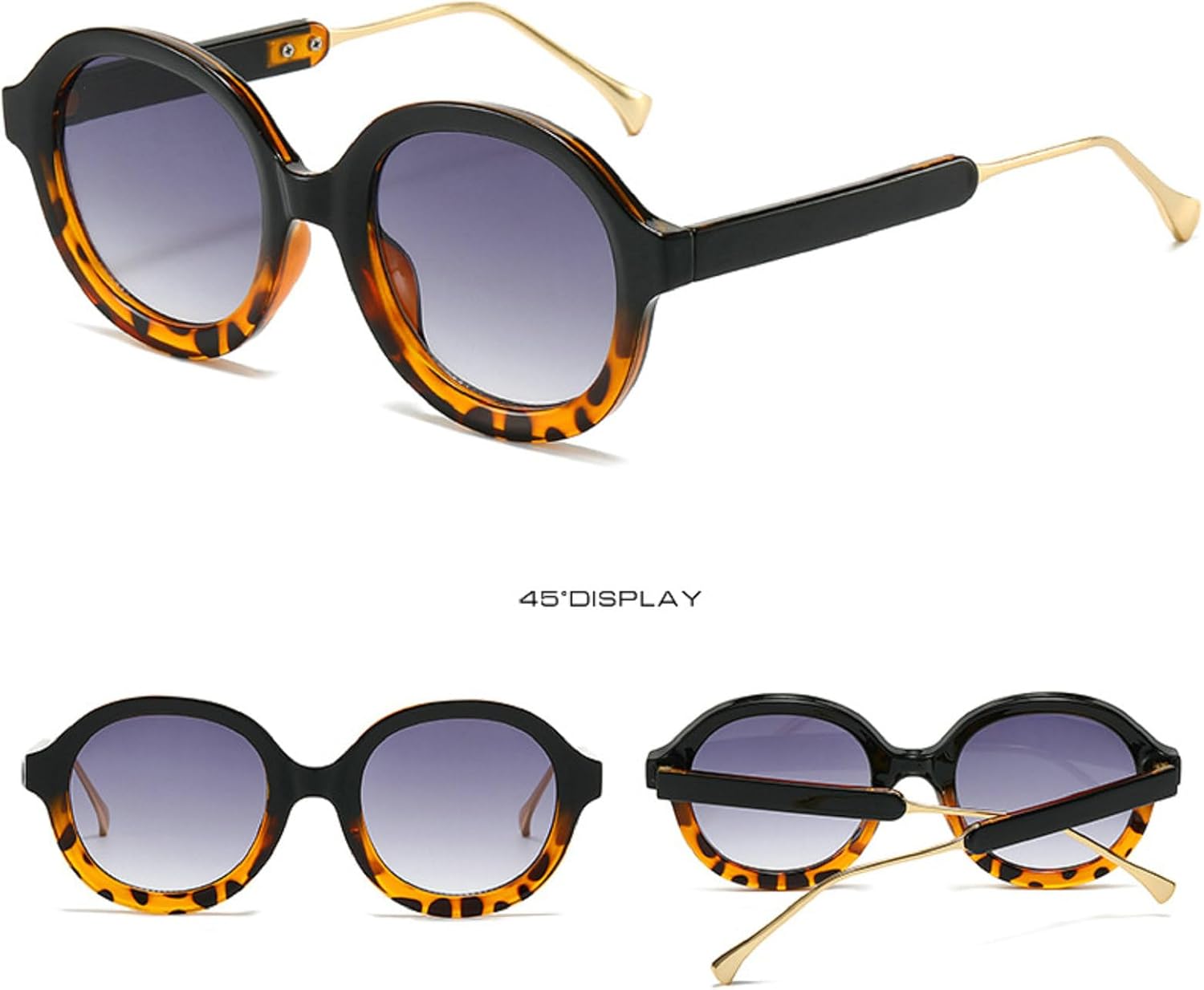 Ретро женские круглые солнцезащитные очки, модные градиентные очки с защитой от УФ-излучения UV400, мужские панк-солнцезащитные очки коричневого и зеленого цвета mincl, Black Leopard
Ретро женские круглые солнцезащитные очки, модные градиентные очки с защитой от УФ-излучения UV400, мужские панк-солнцезащитные очки коричневого и зеленого цвета mincl, Black Leopard