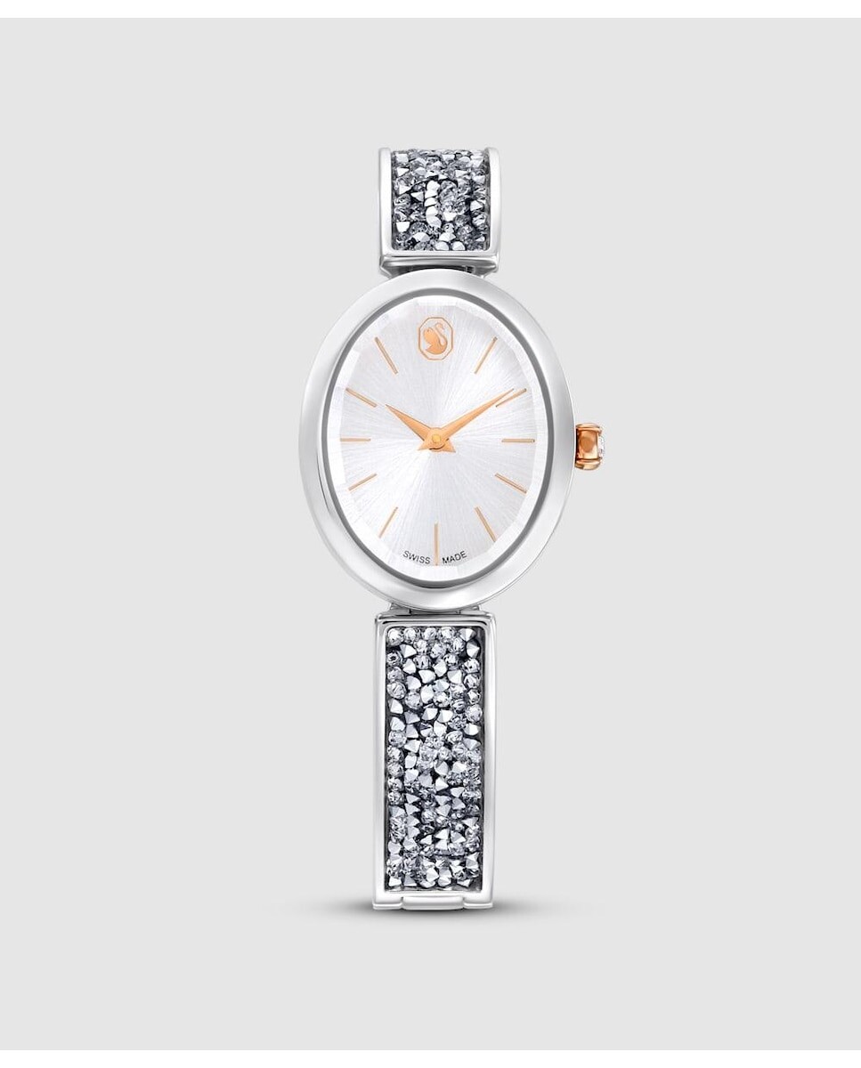 Женские часы Crystal Rock Oval с металлическим браслетом и камнями серебристого цвета Swarovski, серебро
Женские часы Crystal Rock Oval с металлическим браслетом и камнями серебристого цвета Swarovski, серебро