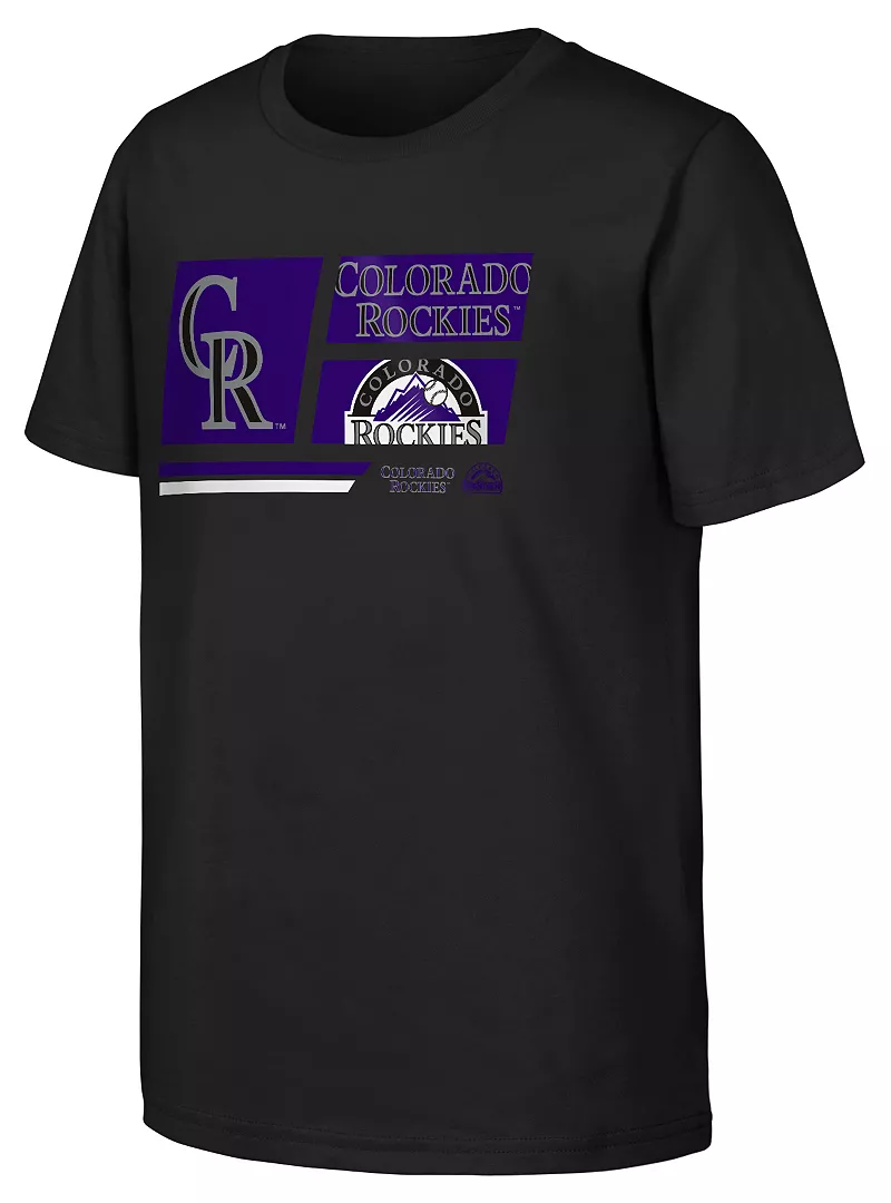 MLB Team Apparel Youth Colorado Rockies Черная футболка Multi Hit 
MLB Team Apparel Youth Colorado Rockies Черная футболка Multi Hit