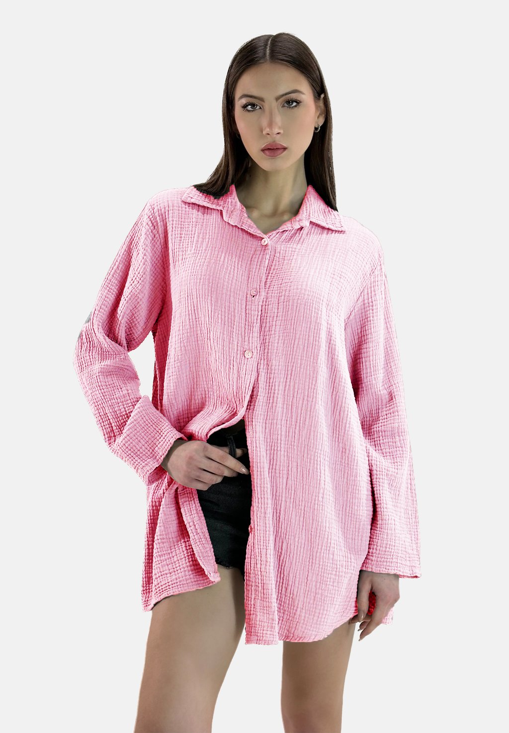 Блузка на пуговицах Elara, розовый
Блузка на пуговицах Elara, розовый