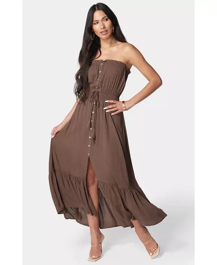 Женское макси-платье без бретелей Bebe, коричневый/бежевый
Женское макси-платье без бретелей Bebe, коричневый/бежевый