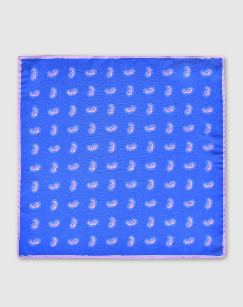 Синий шелковый шарф с узором пейсли Olimpo, синий
Синий шелковый шарф с узором пейсли Olimpo, синий