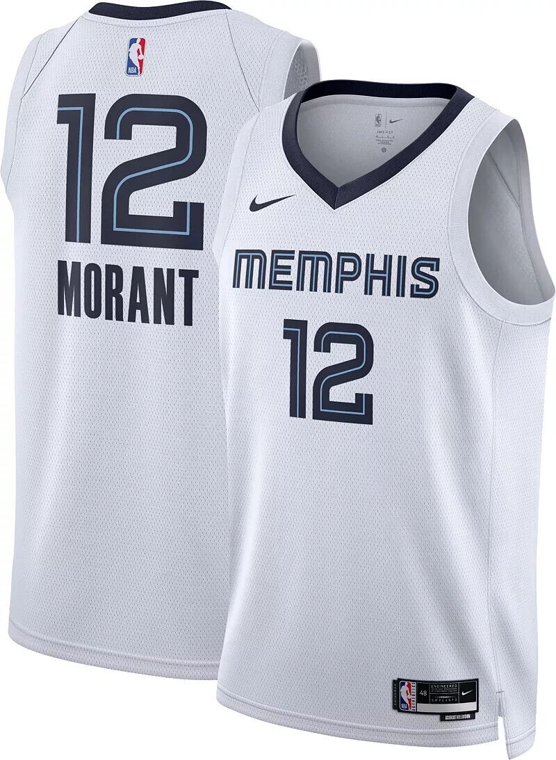 Мужская белая майка Nike Memphis Grizzlies Ja Morant #12 Dri-FIT Swingman
Мужская белая майка Nike Memphis Grizzlies Ja Morant #12 Dri-FIT Swingman