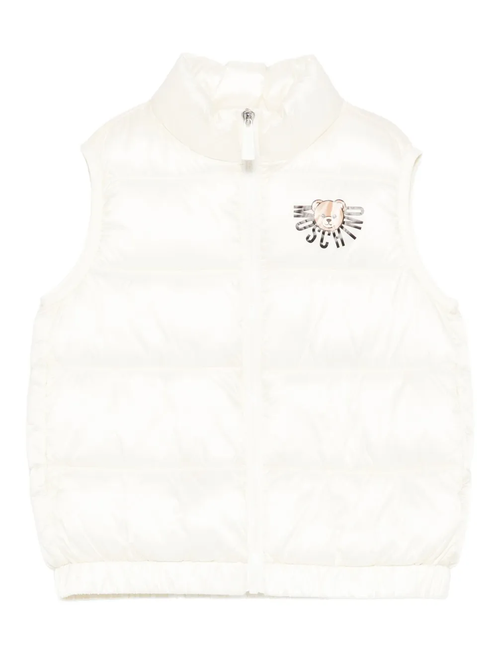 Стеганый жилет с логотипом Moschino Kids, белый
Стеганый жилет с логотипом Moschino Kids, белый