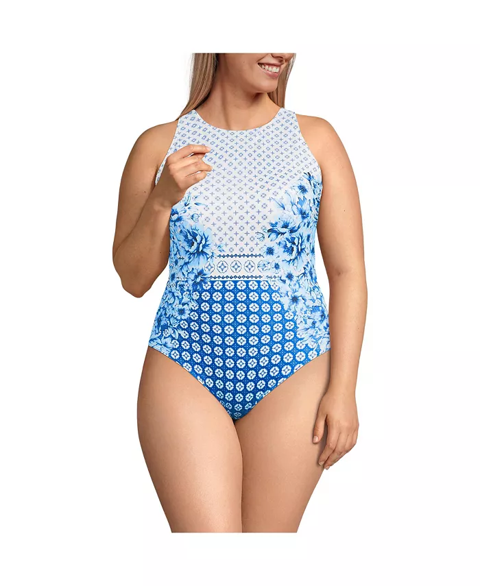 Купальник Plus Size Tugless с высоким вырезом и эффектной спинкой One Piece Lands' End, белый
Купальник Plus Size Tugless с высоким вырезом и эффектной спинкой One Piece Lands' End, белый