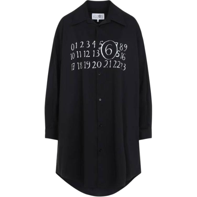 Numeric Signature миди платье-рубашка MM6 Maison Margiela, черный
Numeric Signature миди платье-рубашка MM6 Maison Margiela, черный