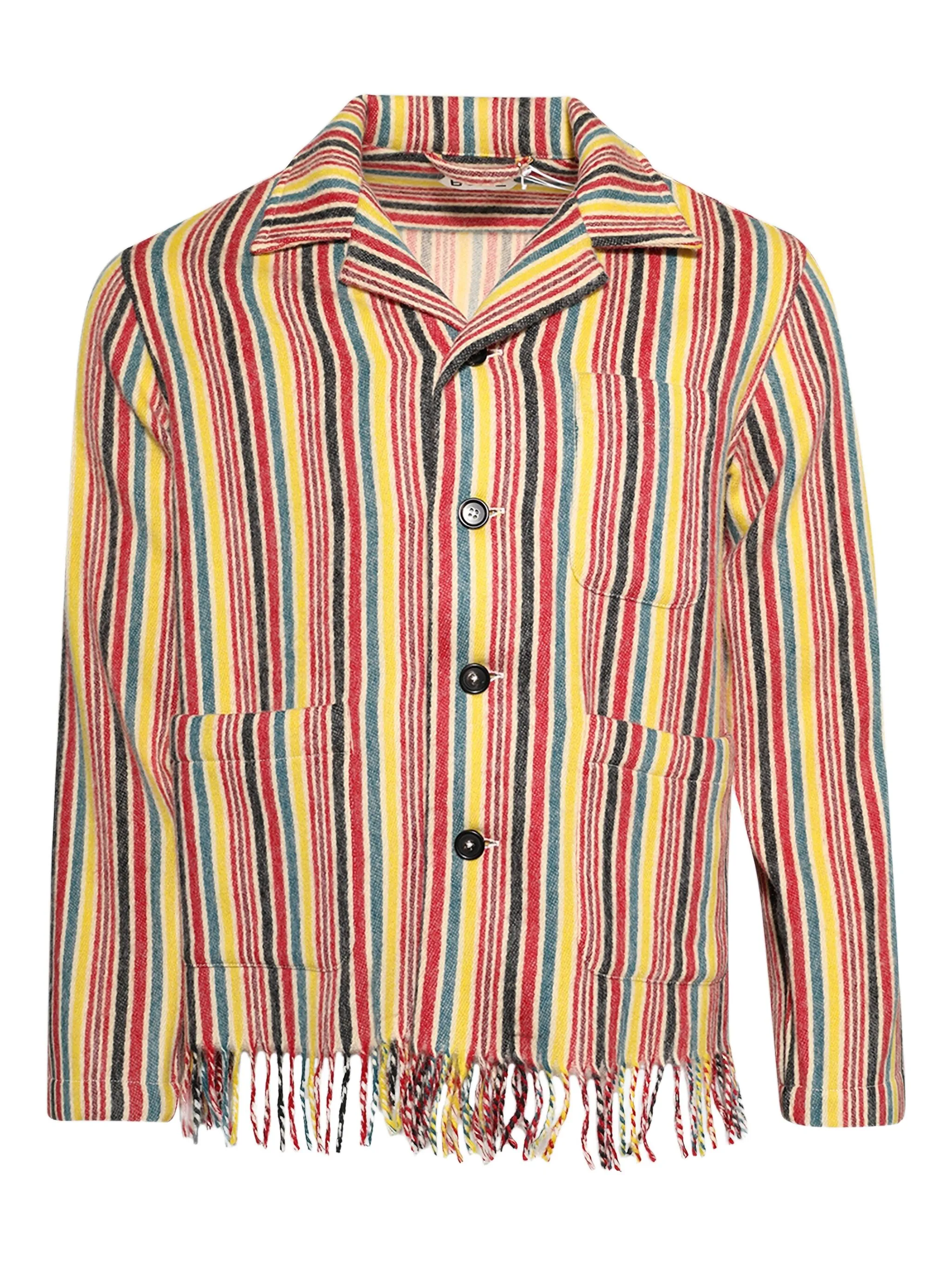 Полосатая рубашка с бахромой Bode, желтый
Полосатая рубашка с бахромой Bode, желтый
