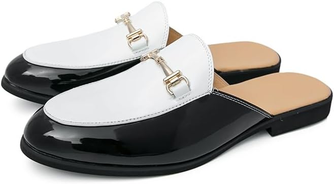 Мужские двухцветные мюли из лакированной кожи с кисточками и металлическими акцентами - удобные шлепанцы для повседневного и модного образа Kpdwfms, Fasteners
Мужские двухцветные мюли из лакированной кожи с кисточками и металлическими акцентами - удобные шлепанцы для повседневного и модного образа Kpdwfms, Fasteners