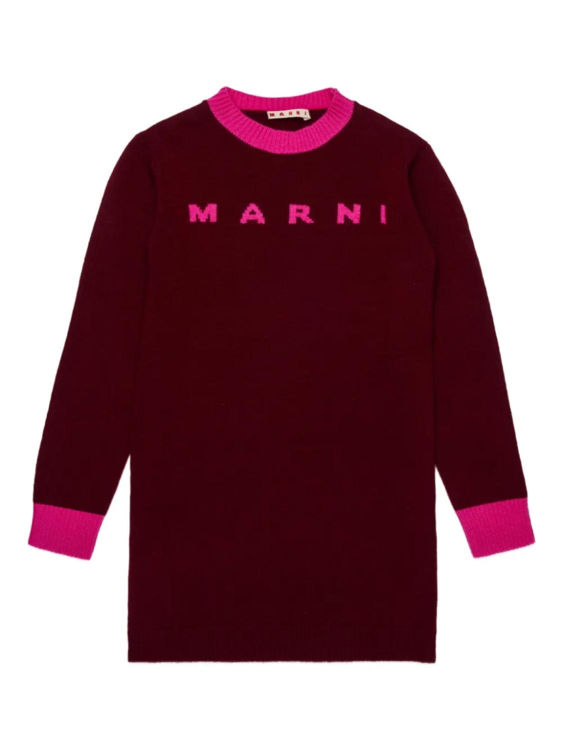 Marni Kids платье с логотипом вязки интарсия, красный
Marni Kids платье с логотипом вязки интарсия, красный
