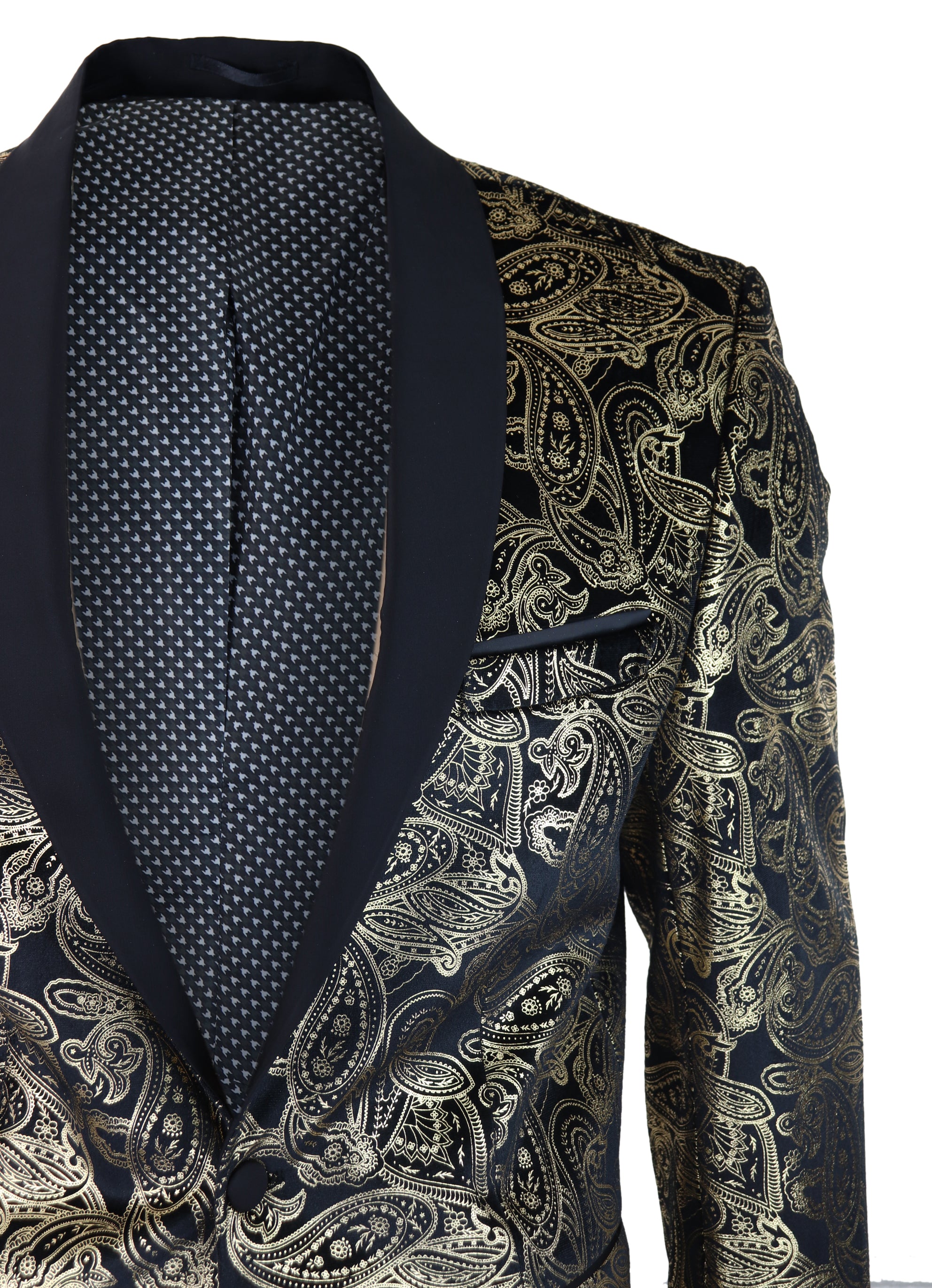 Бархатный блейзер с цветочным узором Пейсли TruClothing, черный
Бархатный блейзер с цветочным узором Пейсли TruClothing, черный