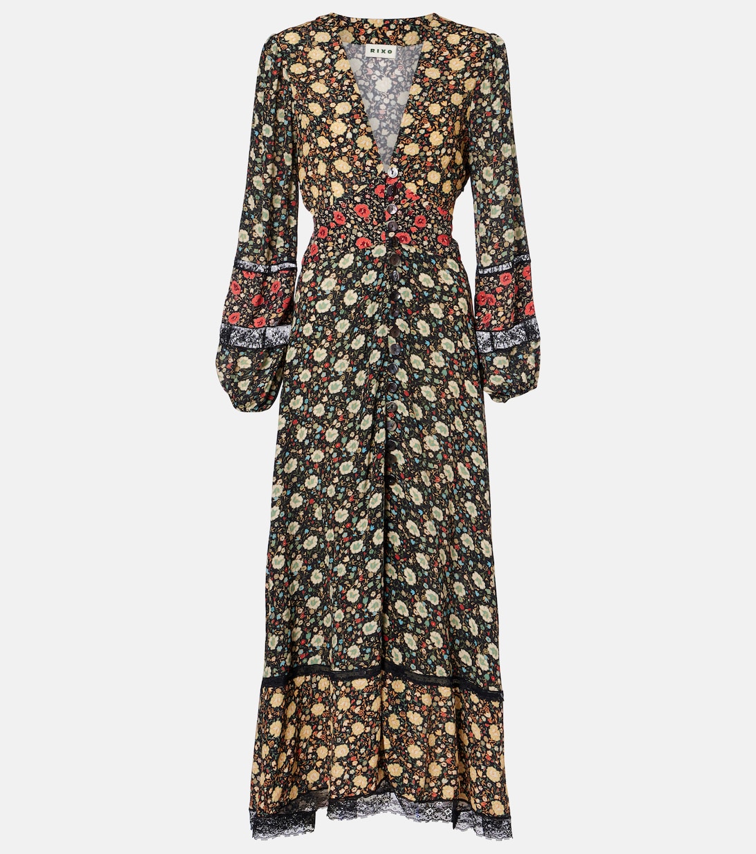 Платье миди из крепдешина с принтом Raven Rixo, Eva Floral Mix Black
Платье миди из крепдешина с принтом Raven Rixo, Eva Floral Mix Black