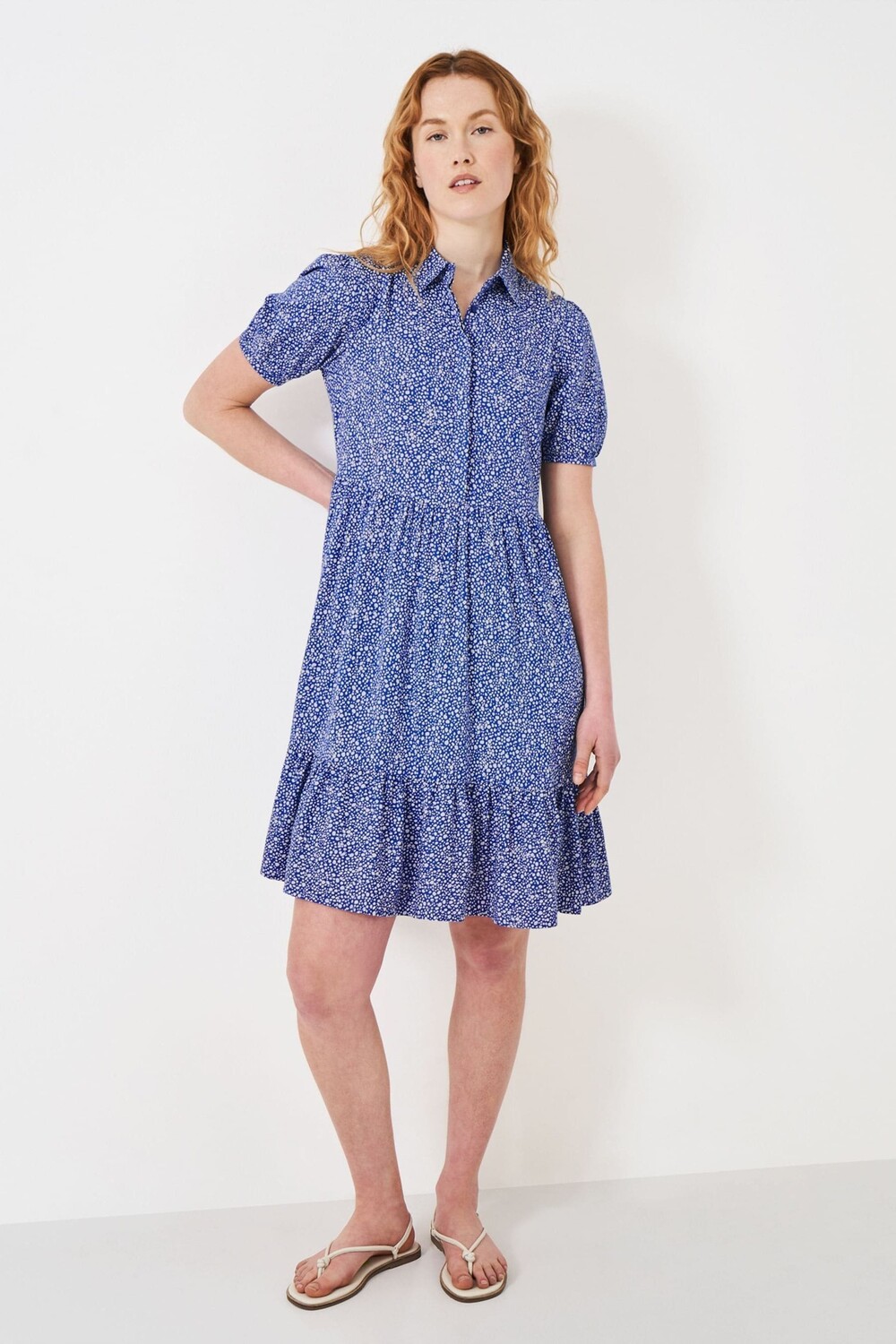 Ярусное платье-рубашка с точечным принтом Carlie Crew Clothing Crew Clothing Company, синий
Ярусное платье-рубашка с точечным принтом Carlie Crew Clothing Crew Clothing Company, синий