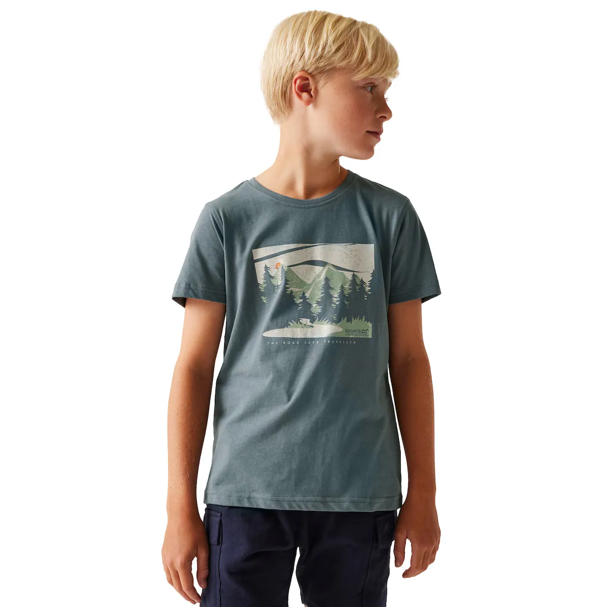 Футболка для мальчиков BosleyVIII Regatta, серый/синий 
Футболка для мальчиков BosleyVIII Regatta, серый/синий