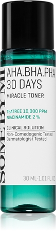 Успокаивающий увлажняющий тоник Some By Mi AHA∙BHA∙PHA 30 Days Miracle, 30 ml
Успокаивающий увлажняющий тоник Some By Mi AHA∙BHA∙PHA 30 Days Miracle, 30 ml
