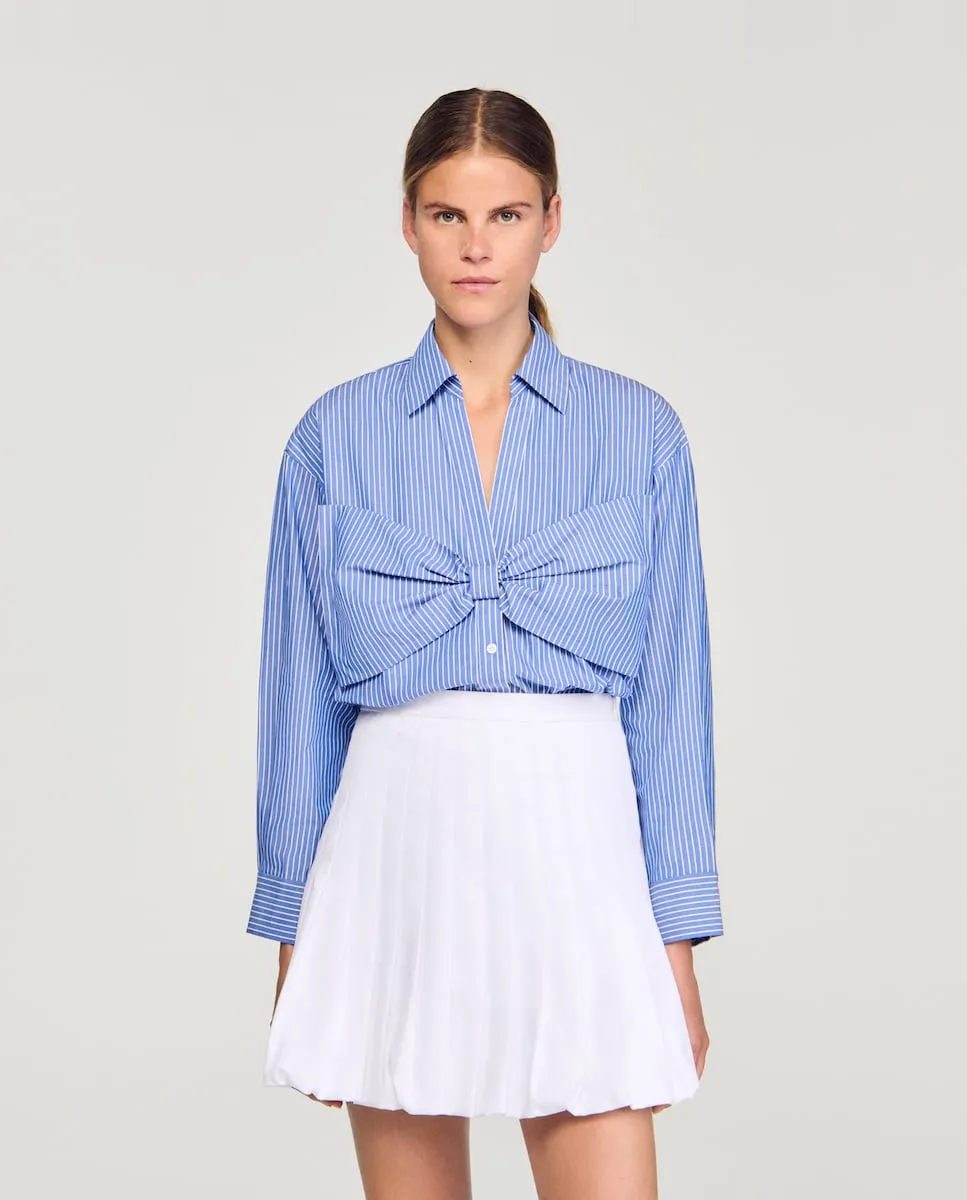 Женская оверсайз рубашка с бантом Sandro, многоцветный
Женская оверсайз рубашка с бантом Sandro, многоцветный